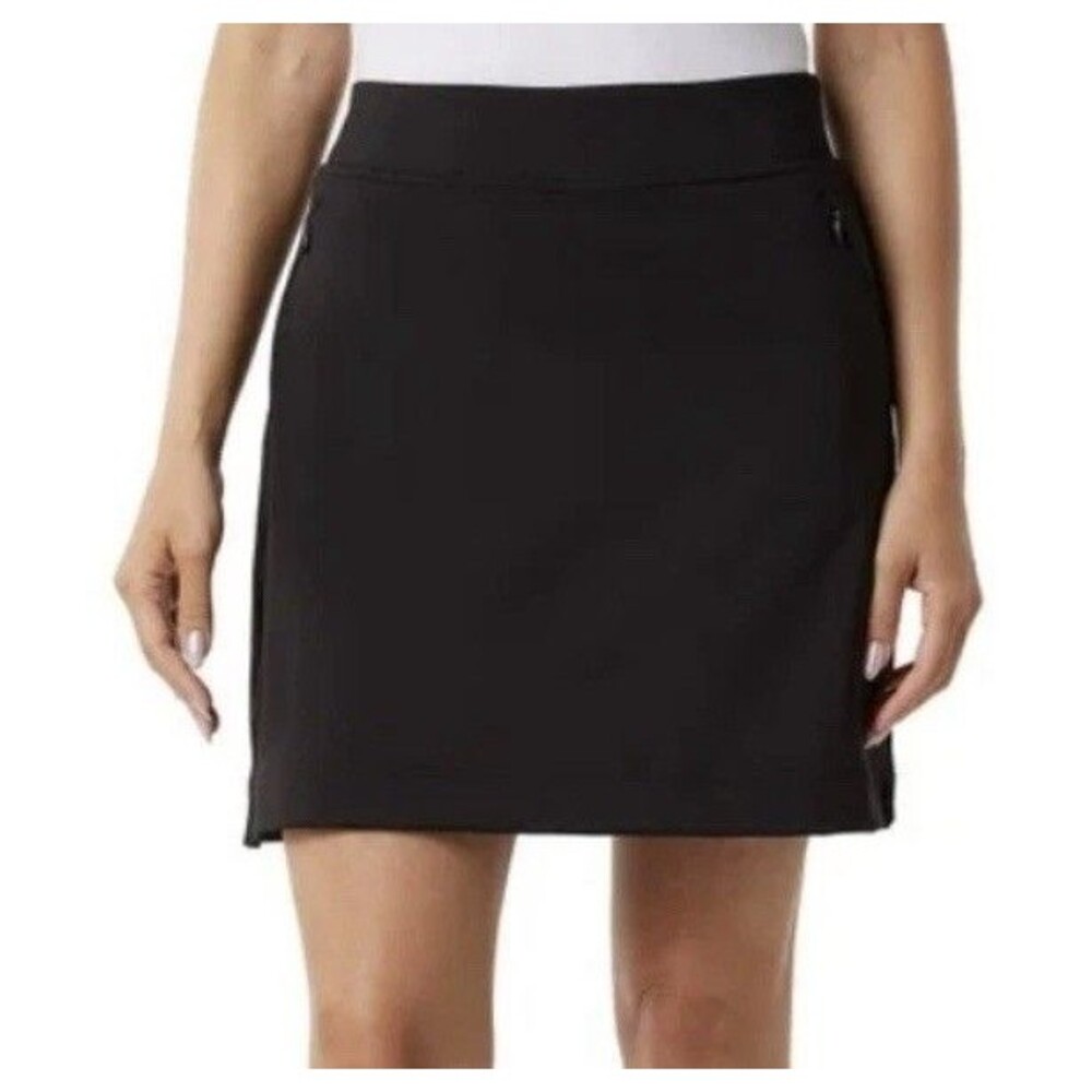 32 Degrees Athletic Skort Black Large Women's Elastic Waist Pockets Tennis Golf